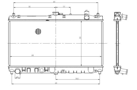 Радіатор, охолодження двигуна NRF 53317