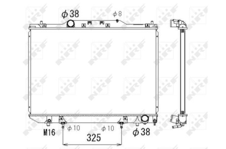 Радіатор, охолодження двигуна NRF 53319