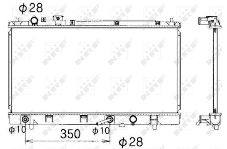 Радіатор, охолодження двигуна NRF 53340