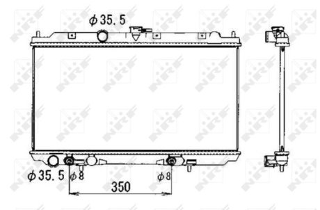 Радіатор, охолодження двигуна NRF 53389