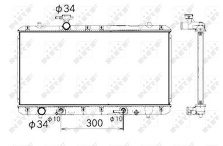 Радіатор, охолодження двигуна NRF 53429