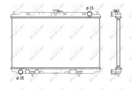 Радіатор, охолодження двигуна NRF 53438