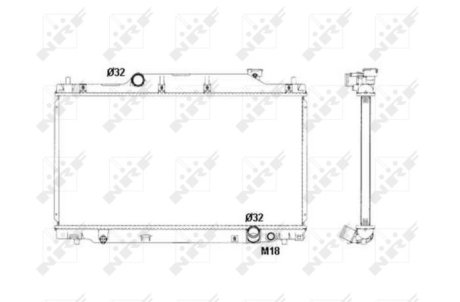 Радіатор, охолодження двигуна NRF 53439