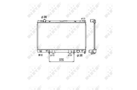 Радіатор, охолодження двигуна NRF 53468