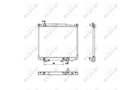 Радіатор, охолодження двигуна NRF 53576