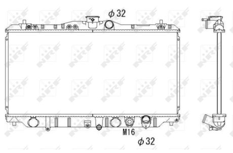 Радіатор, охолодження двигуна NRF 536352