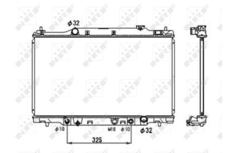 Радіатор, охолодження двигуна NRF 53679