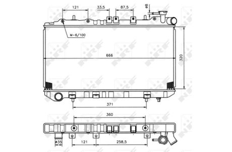 Радіатор, охолодження двигуна NRF 536864