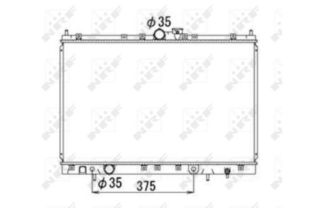 Радіатор, охолодження двигуна NRF 53690