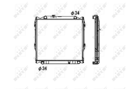 Радіатор, охолодження двигуна NRF 53708