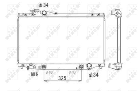 Радіатор, охолодження двигуна NRF 53710