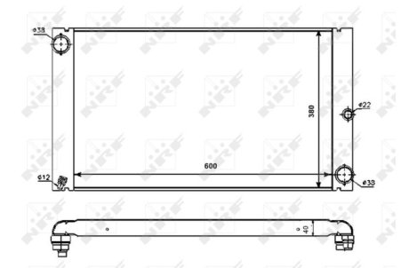 Радіатор, охолодження двигуна NRF 53725