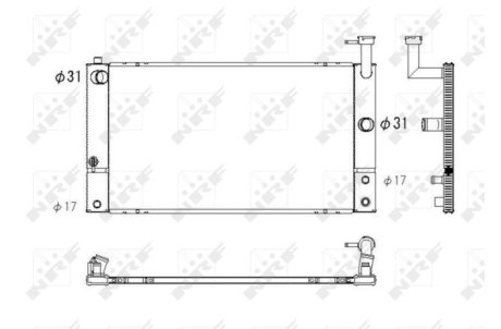 Радіатор, охолодження двигуна NRF 53747