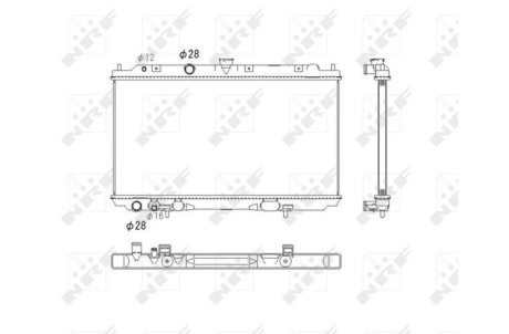 Радіатор, охолодження двигуна NRF 53760