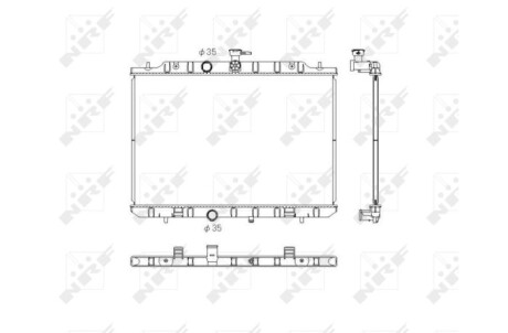 Радіатор, охолодження двигуна NRF 53762