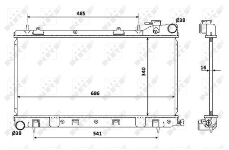 Радіатор, охолодження двигуна NRF 53815