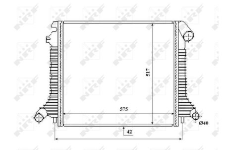 Радіатор, охолодження двигуна NRF 53855
