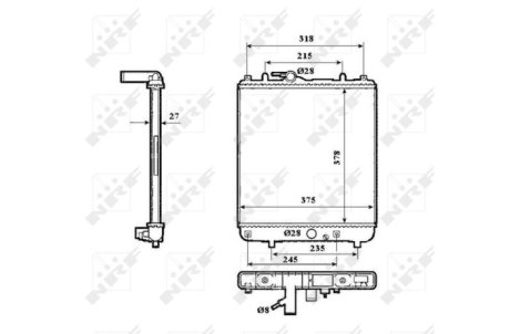 Радіатор, охолодження двигуна NRF 53862