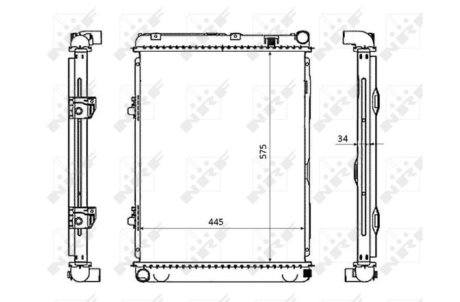 Радіатор, охолодження двигуна NRF 53865