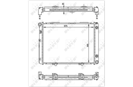 Радіатор основний m-benz w201 NRF 53866