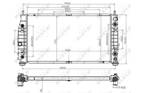 Радіатор NRF 53954