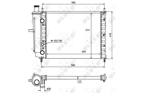 Радіатор NRF 58016