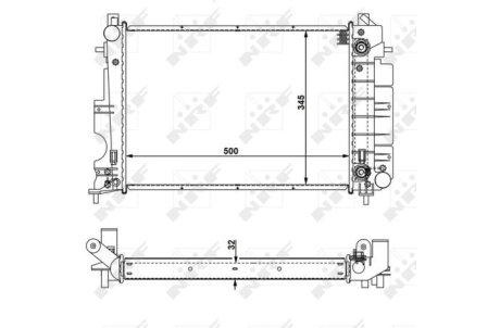 Радіатор, охолодження двигуна NRF 58109