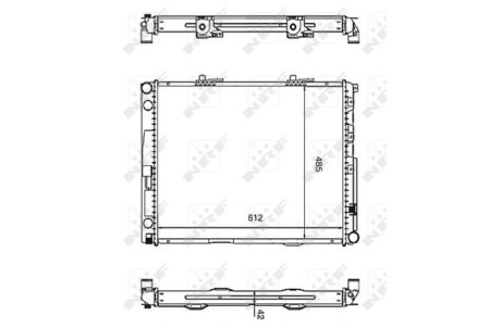 Радіатор, охолодження двигуна NRF 58253