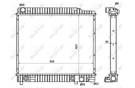 Радіатор, охолодження двигуна NRF 58348