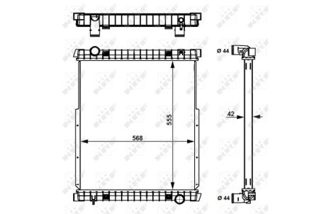 Радіатор, охолодження двигуна NRF 58377