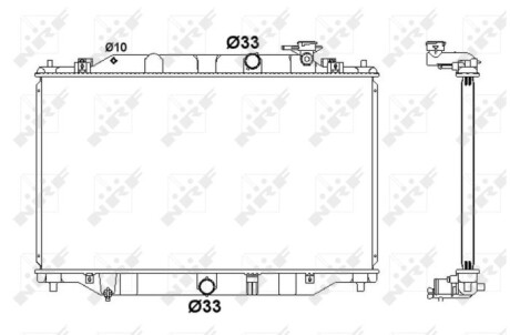 Радиатор, охлаждения дивгателя NRF 58416