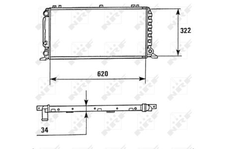 Радіатор, охолодження двигуна NRF 58928