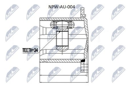 ШРКШ внутр. 34z Audi A4, A5, A6, A7, A8 08- NTY NPWAU004