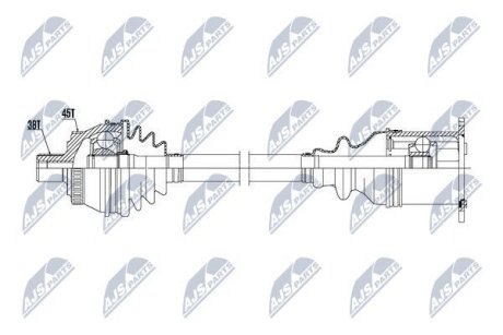 ПІВВІСЬ | AUDI A4 CVT 00-08, SEAT EXEO 08-13 NTY NPWAU015