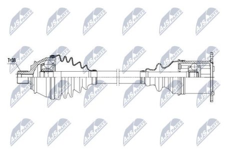 ПІВВІСЬ | AUDI A6 2.0TDI 05-11 /ATM CVT,ПРАВ/ NTY NPWAU021