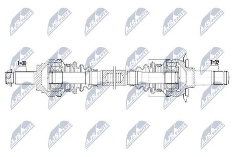 ПІВВІСЬ | BMW 5GT 09-, 6 10-, 7 08- /ЗАД, ЛІВ, ATM/ NTY NPWBM042