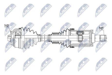 ПІВВІСЬ | BMW XDRIVE 5 GT F07, F07N 09-, 7 F01, F02, F03, F04 09- /ЛІВ, ПЕРЕД/ NTY NPWBM045