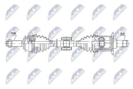 ПІВВІСЬ | MINI COUNTRYMAN 10- / PACEMAN 12- COOPER D/S ALL4 /ЗАД,ПРАВ/ NTY NPWBM105