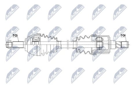 ПІВВІСЬ | MINI COUNTRYMAN COOPER S/COOPER S ALL4, ONE D/COOPER D/SD 11-16, PACEMAN COOPER ALL4,COOPER S, COOPER S/D/SD ALL4, JCW 11-16 /ПЕРЕД,ЛІВ/ NTY NPWBM125