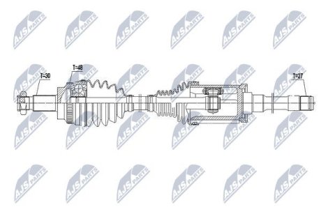 ПІВВІСЬ | BMW 3 XDRIVE E90/E91/E92 320D/325I/325XI/330I/330XI/330D/330XD/335I 05-11 /ПЕРЕД,ПРАВ/ NTY NPWBM145