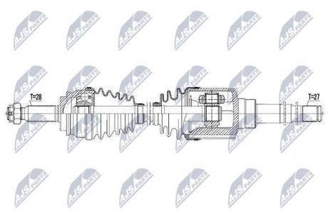 ПІВВІСЬ | JEEP COMPASS/PATRIOT 2.0/2.4 4WD 08- /ATM,ПЕРЕД,ПРАВ/ NTY NPWCH044