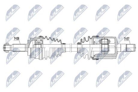 ПІВВІСЬ | JEEP COMPASS/PATRIOT 2.0/2.4 14- /ATM,ЛІВ/ NTY NPWCH052