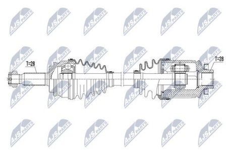 ПІВВІСЬ | JEEP COMPASS/PATRIOT 2.0/2.4 14- /ATM,ПРАВ/ NTY NPWCH054