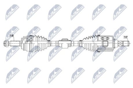 ПІВВІСЬ | JEEP COMPASS 2WD/4WD 2.0/2.4 -14 /ATM,ЛІВ/ NTY NPWCH060