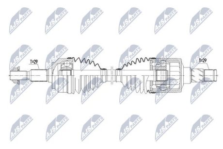 ПІВВІСЬ | JEEP GRAND CHEROKEE III 05-10, COMMANDER 05-11 /ЛІВ,ATM/ NTY NPWCH068