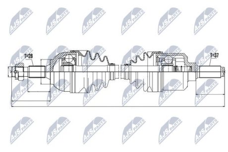 ПІВВІСЬ | CITROEN C5 III 2.0HDI 150/165KM, 2.2HDI/3.0HDI 08- /ЛІВ, ATM/ NTY NPWCT052