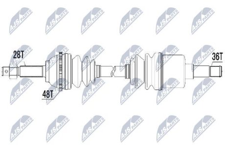 ПІВВІСЬ | FORD TRANSIT 2.0TDCI 92KW, 2.0DI 74KW 00-06 /ЛІВ, SKRZYNIA 5B/ NTY NPWFR031