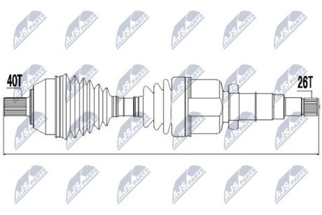 Полуось правая ford mondeo, 1437705 NTY NPWFR049