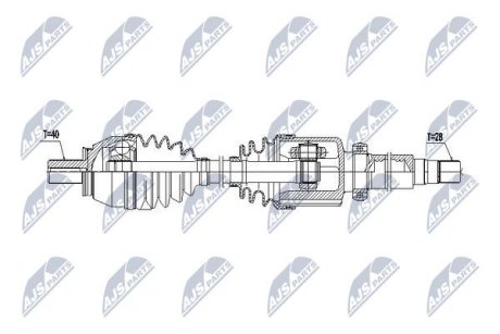 ПІВВІСЬ | FORD ENG. 2.0TDCI MONDEO IV 07-15, S-MAX 06-14, GALAXY 06-15 /ПРАВ, ATM AWF21/ NTY NPWFR086