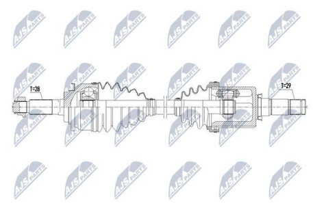 ПІВВІСЬ | FORD RANGER 2.2TDCI,3.2TDCI 11- /ПЕРЕД,ЛІВ,MTM/ATM/ NTY NPWFR088